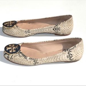 Tory Burch Reva Python Ballet Flats